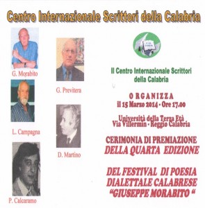 Festival di poesia dialettale calabrese “Giuseppe Morabito”