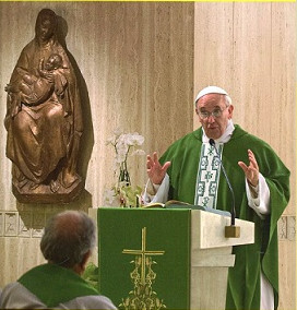 “Le parole di papa Francesco, tratte dalle omelie in Santa Marta”.