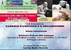 Manifesto - Gabriele D'Annunzio e il Decadentismo - 28 giugno 2021
