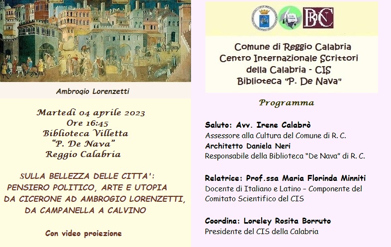 Sulla bellezza delle città: pensiero politico, arte e utopia da Cicerone a Ambrogio Lorenzetti,da Campanella a Calvino