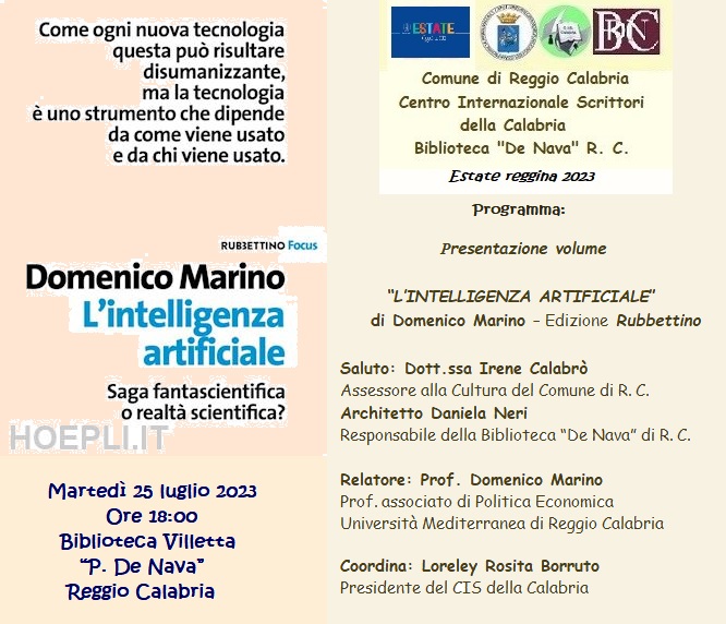“L’intelligenza artificiale” di Domenico Marino.