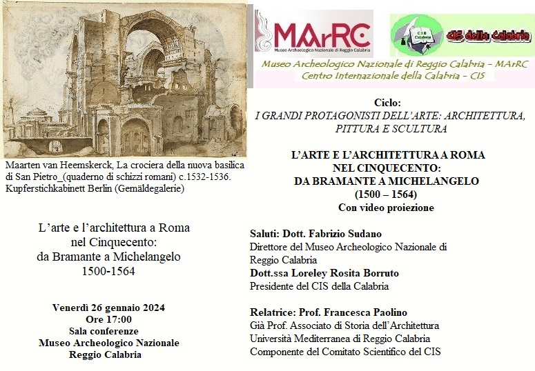 Comunicato “L’arte e l’architettura a Roma nel Cinquecento. Da Bramante a Michelangelo